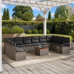 Comfort and Style with Grey Modular Outdoor Sofa Set