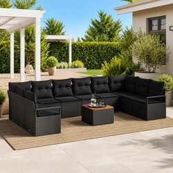 Quality 11-Piece Outdoor Sofa Set with Foam Cushions