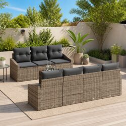 Value-Driven 8 Piece Grey Sofa Set for Outdoors