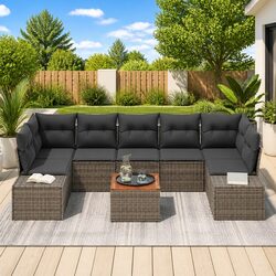 Comfortable and Reliable 8-Piece Garden Sofa Set