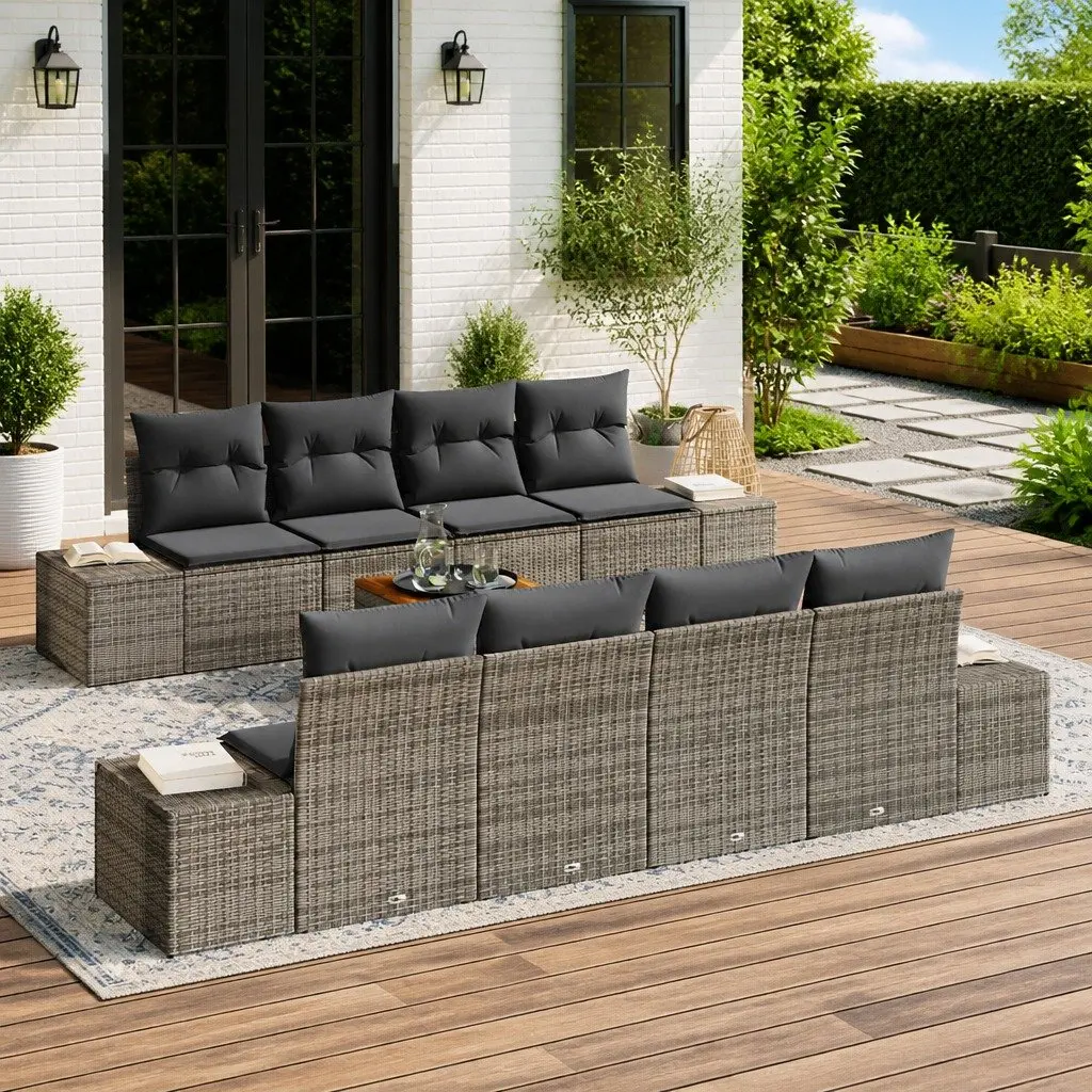 9 Piece Modular Garden Sofa Set