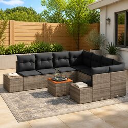 Comfortable and Practical 9 Piece Garden Sofa Set