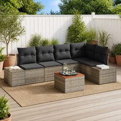Comfortable and Reliable 6-Piece Garden Sofa Set