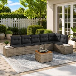 Reliable 7 Piece Outdoor Sofa Set with Storage Bag