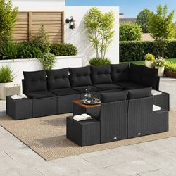 Comfortable 9-Piece Outdoor Sofa Set with Storage Bag