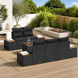 Reliable 6-Piece Garden Sofa Set with Storage Options