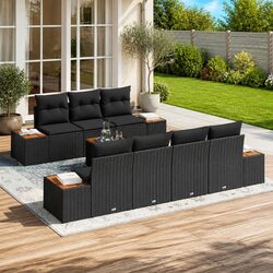 Reliable 8-Piece Garden Sofa Set for Outdoor Comfort