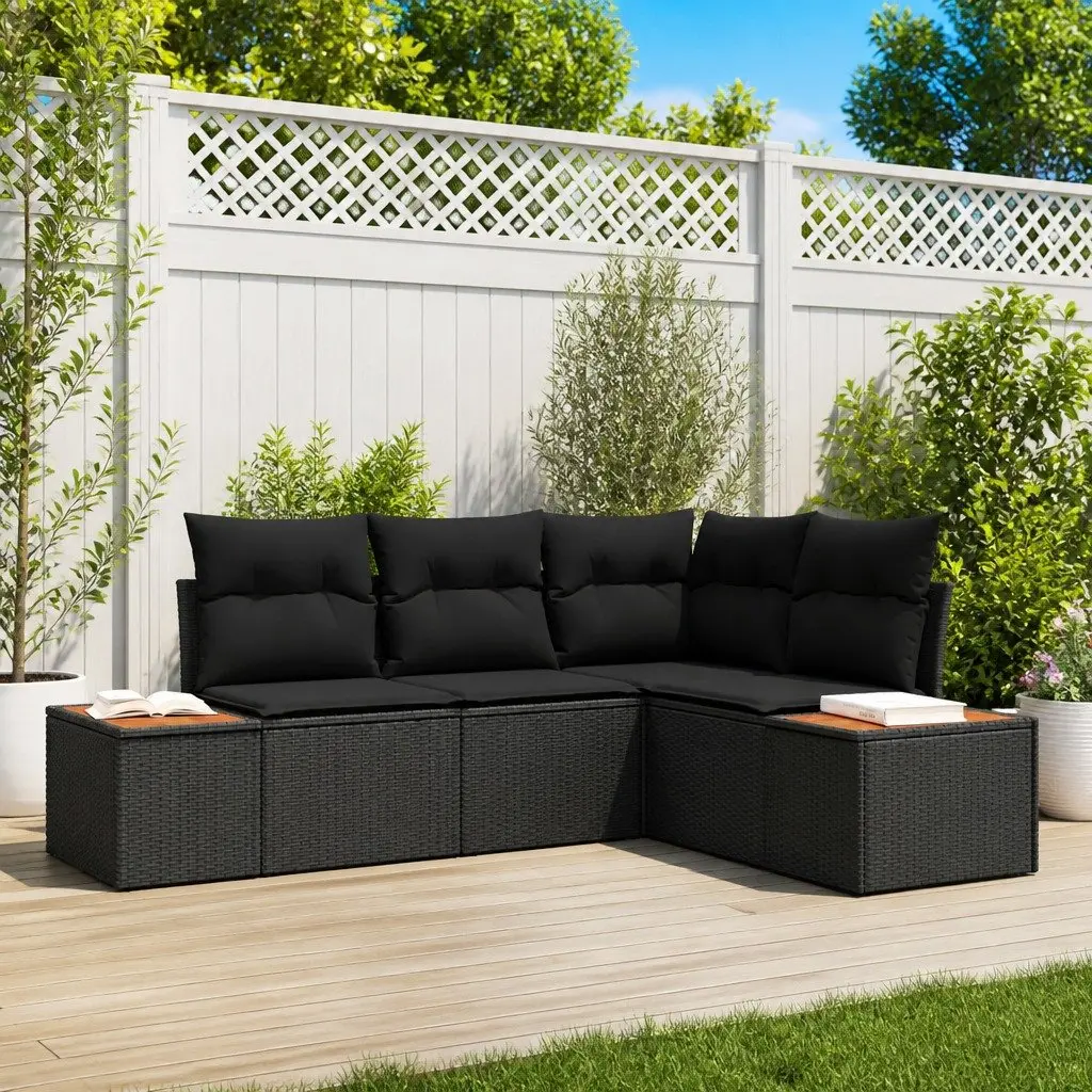 4-Piece Modular Sofa Set for Outdoors