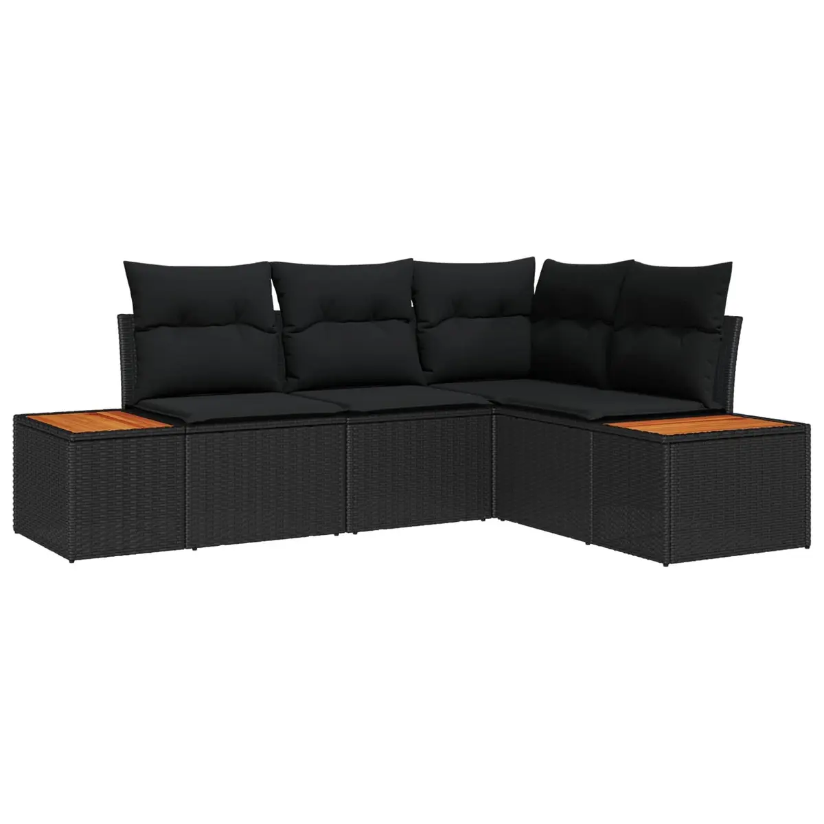 4-Piece Modular Sofa Set for Outdoors