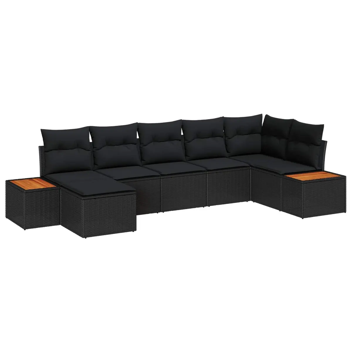 8-Piece Modular Garden Sofa Set with Cushions