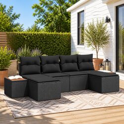 Comfortable 6-Piece Modular Sofa Set for Your Patio