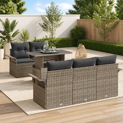 Reliable 6-Piece Modular Garden Sofa Set with Cushions