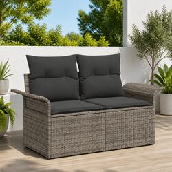 Comfortable 6 Piece Grey Modular Sofa Set for Outdoors