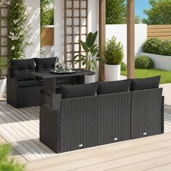 Comfortable and Durable Outdoor Sofa Set in Black