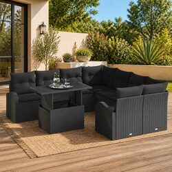 Reliable 9 Piece Modular Garden Sofa Set for Comfort