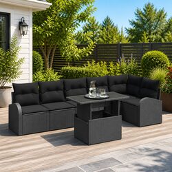 Comfortable 7pc Modular Garden Sofa Set - Value for Your Space