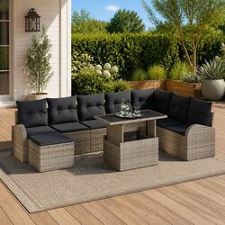 Value-Driven 9-Piece Garden Sofa Set for Outdoor Comfort