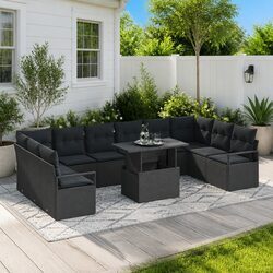 Comfortable 11 Piece Garden Sofa Set with Value