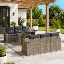 Comfortable and Functional 7-Piece Garden Sofa Set