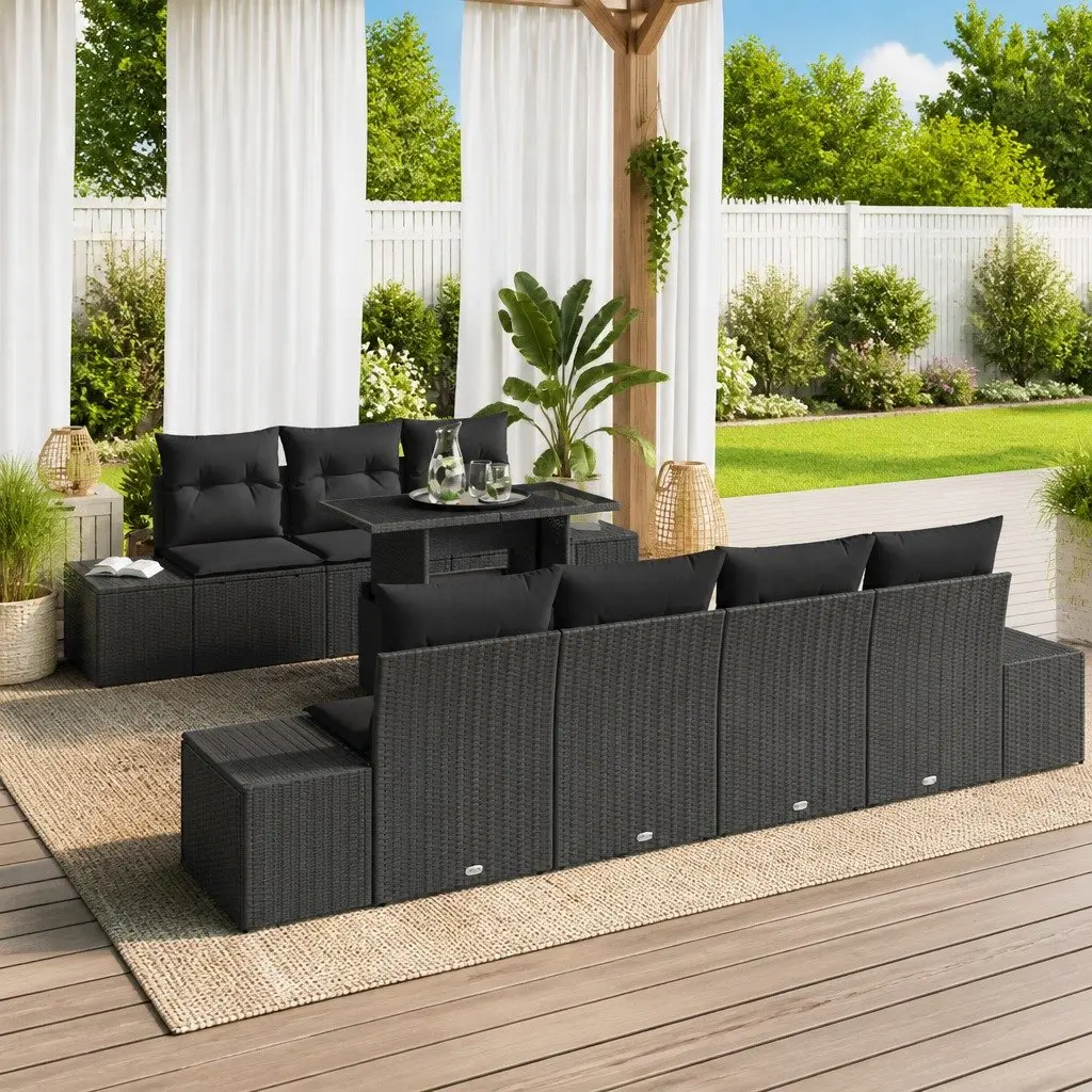 8-Piece Garden Sofa Set with Comfort in Mind