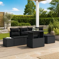 Comfortable 6-Piece Garden Sofa Set: Practical & Stylish