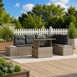Comfortable and Functional 6-Piece Garden Sofa Set