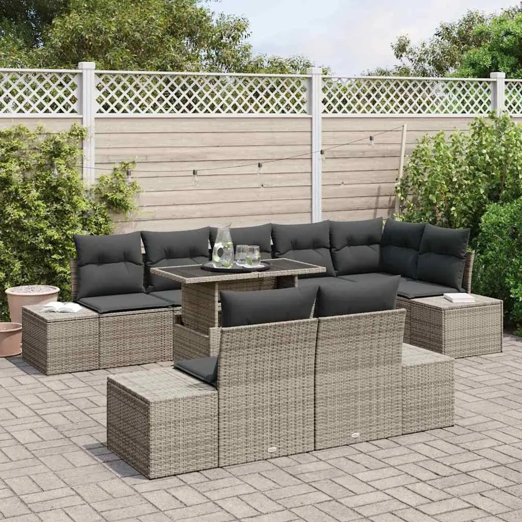 9-Piece Garden Sofa Set with Storage Solutions