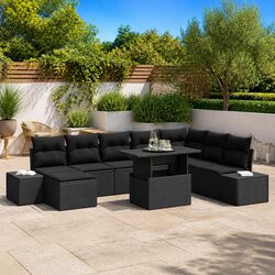 Comfortable and Practical 9-Piece Outdoor Sofa Set