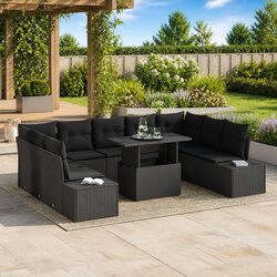 Reliable 10-Piece Garden Sofa Set with Storage