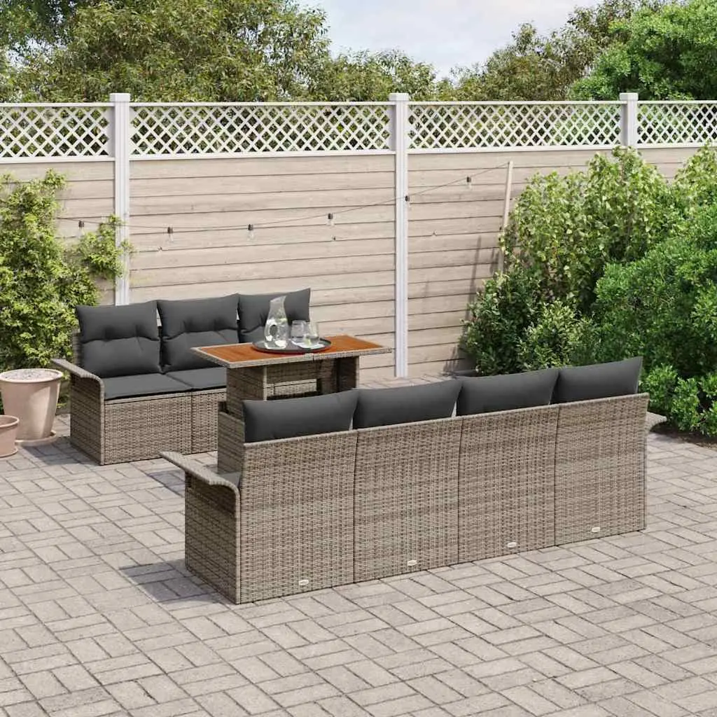 8-Piece Outdoor Garden Sofa Set with Storage