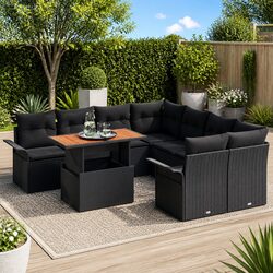Comfortable and Practical 9-Piece Garden Sofa Set
