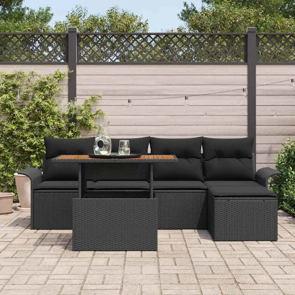 6-Pc Outdoor Sofa Set with Storage Options
