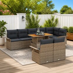 Comfortable and Practical 9-Piece Garden Sofa Set