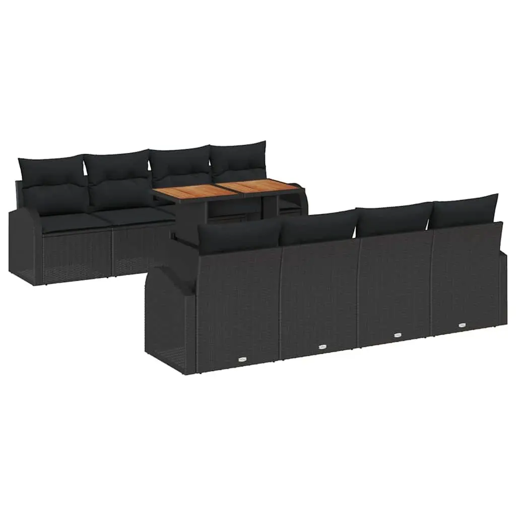 9-Piece Garden Sofa Set with Integrated Storage