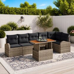 Comforting 7-Piece Outdoor Sofa Set with Storage