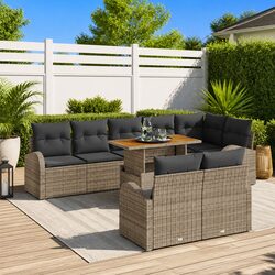 Comfortable 9 Piece Garden Sofa Set with Storage Features