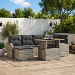 Versatile 7-Piece Garden Sofa Set: Style and Storage