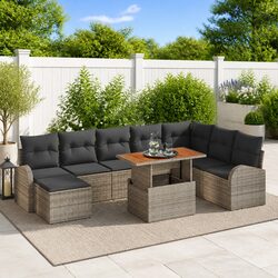 Reliable 9-Piece Outdoor Sofa Set with Comfort