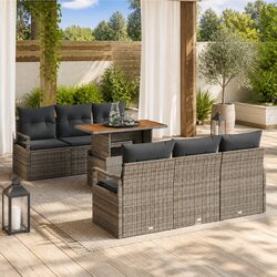 Comfortable 7-Piece Garden Sofa Set with Storage Options