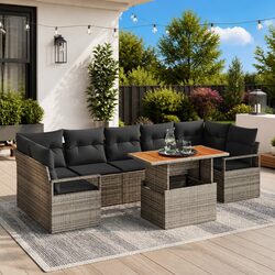 Reliable 8-Piece Garden Sofa Set with Storage Solutions