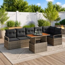 Reliable 7 Piece Garden Sofa Set with Storage Features