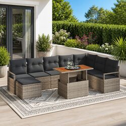 Versatile 9-Piece Modular Sofa Set for the Outdoors