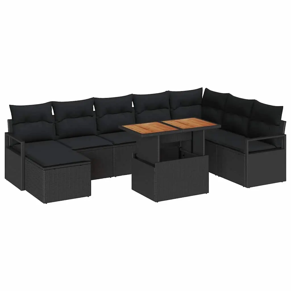 9-Piece Outdoor Sofa Set with Storage