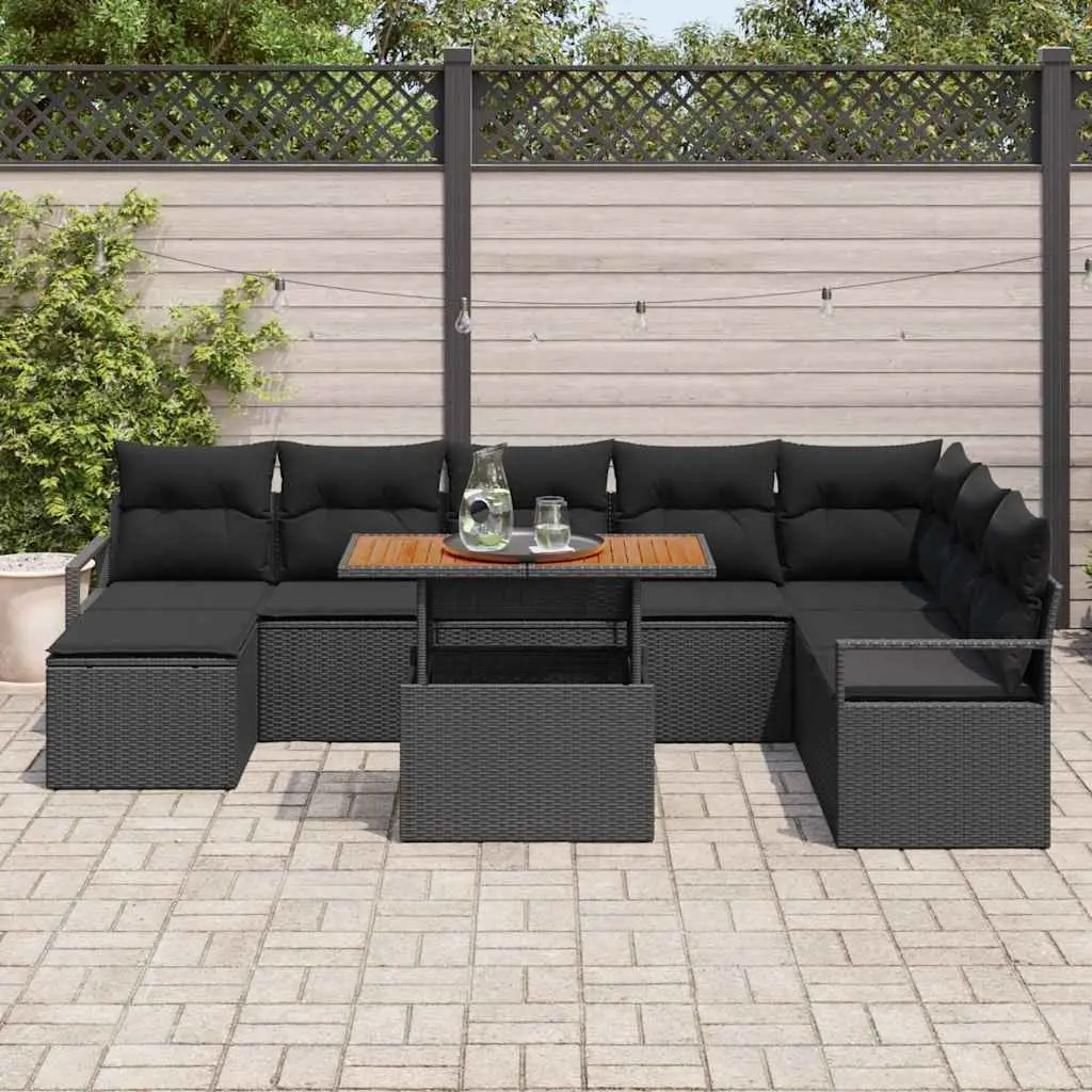 9-Piece Outdoor Sofa Set with Storage