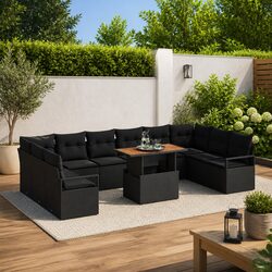 Value-Driven 11-Piece Outdoor Sofa Set with Storage