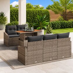 Comfortable 6-Piece Outdoor Sofa Set with Storage