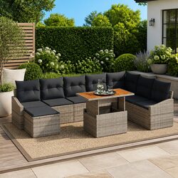 Comfortable and Affordable 9-Piece Outdoor Sofa Set