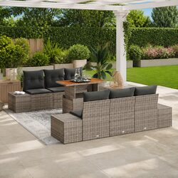 Comfortable 7 Piece Garden Sofa Set with Storage