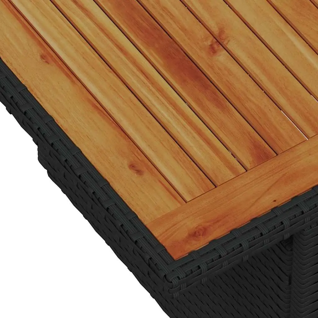 Garden Sofa Set Modular Outdoor Furniture 9 Piece Black Poly Rattan