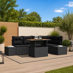 Reliable 6-Piece Garden Sofa Set for Outdoor Comfort